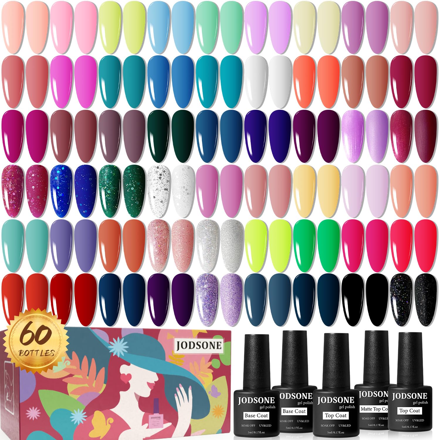 JODSONE gel nail polish starter kit front view for convenient home manicures