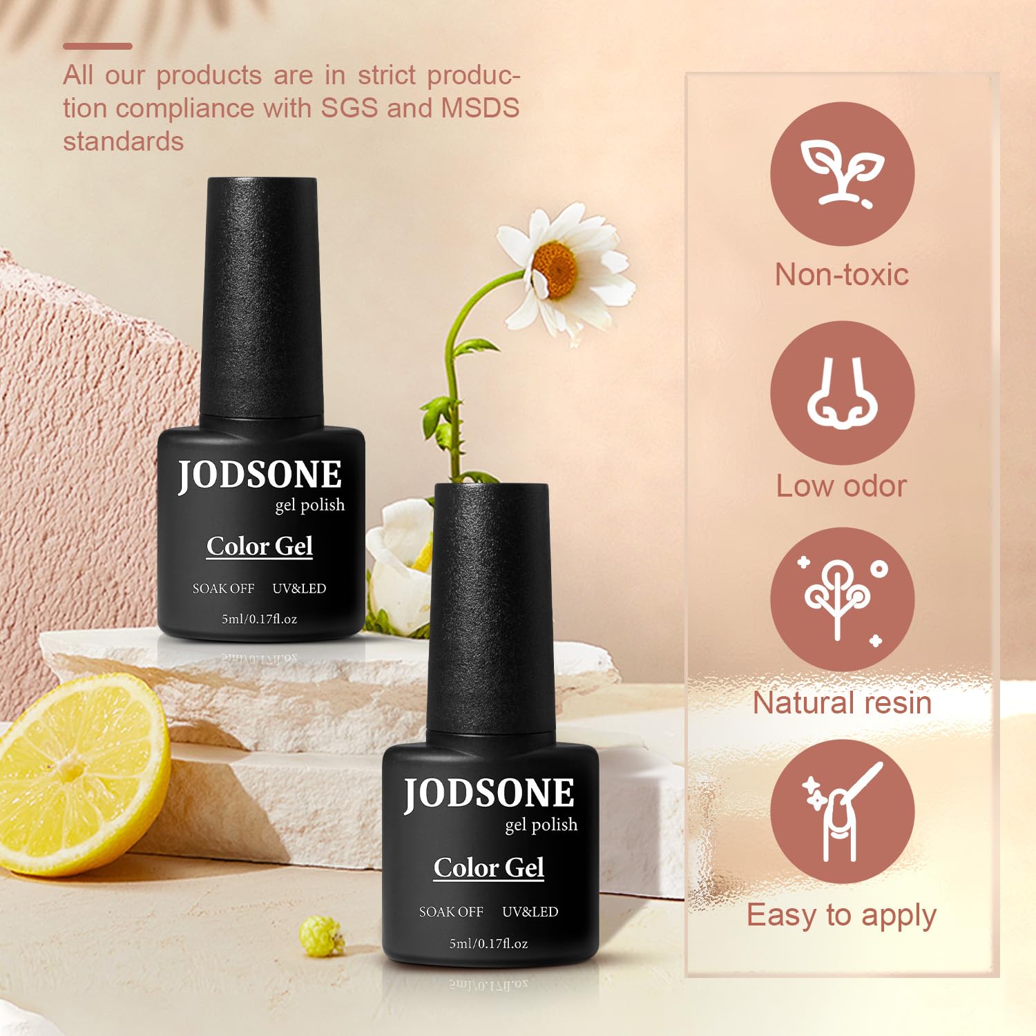 JODSONE glitter top coat adds festive sparkle.