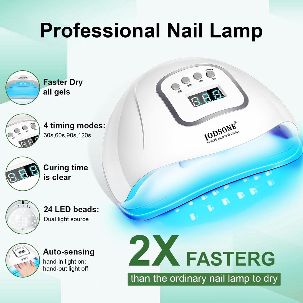 JODSONE glitter top coat adding sparkle to gel nails