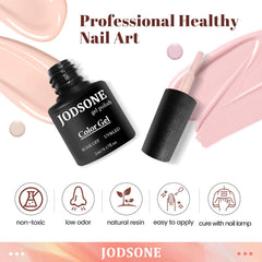 JODSONE glossy top coat bottle detail for long-lasting shine.