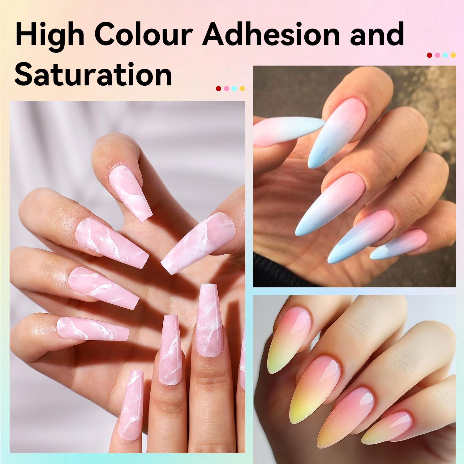 JODSONE gradient nail art application demonstrates airbrush effects.