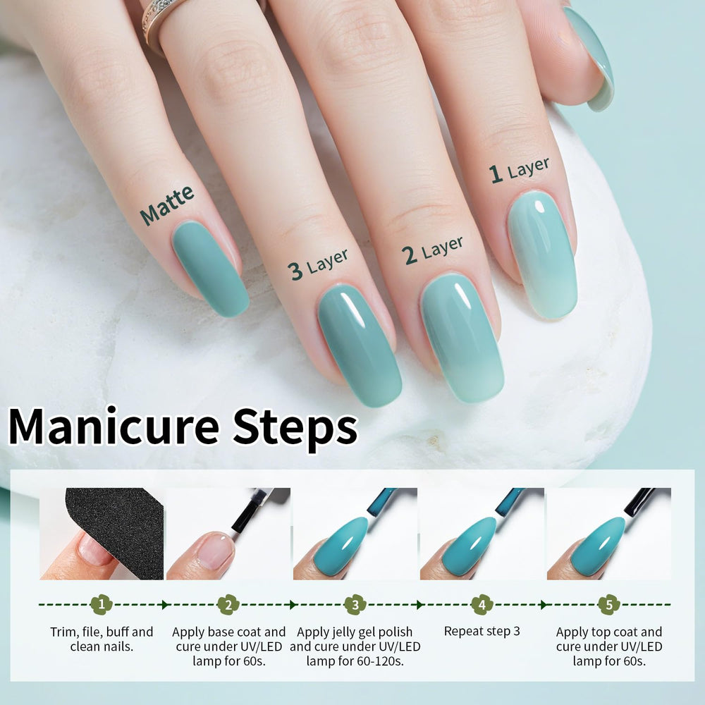 JODSONE manicure tools included for efficient nail prep and shaping