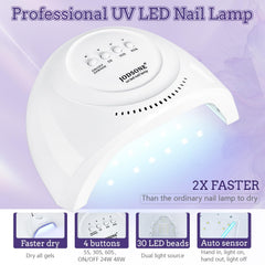 JODSONE nail lamp highlights 3 curing modes for fast, durable results.