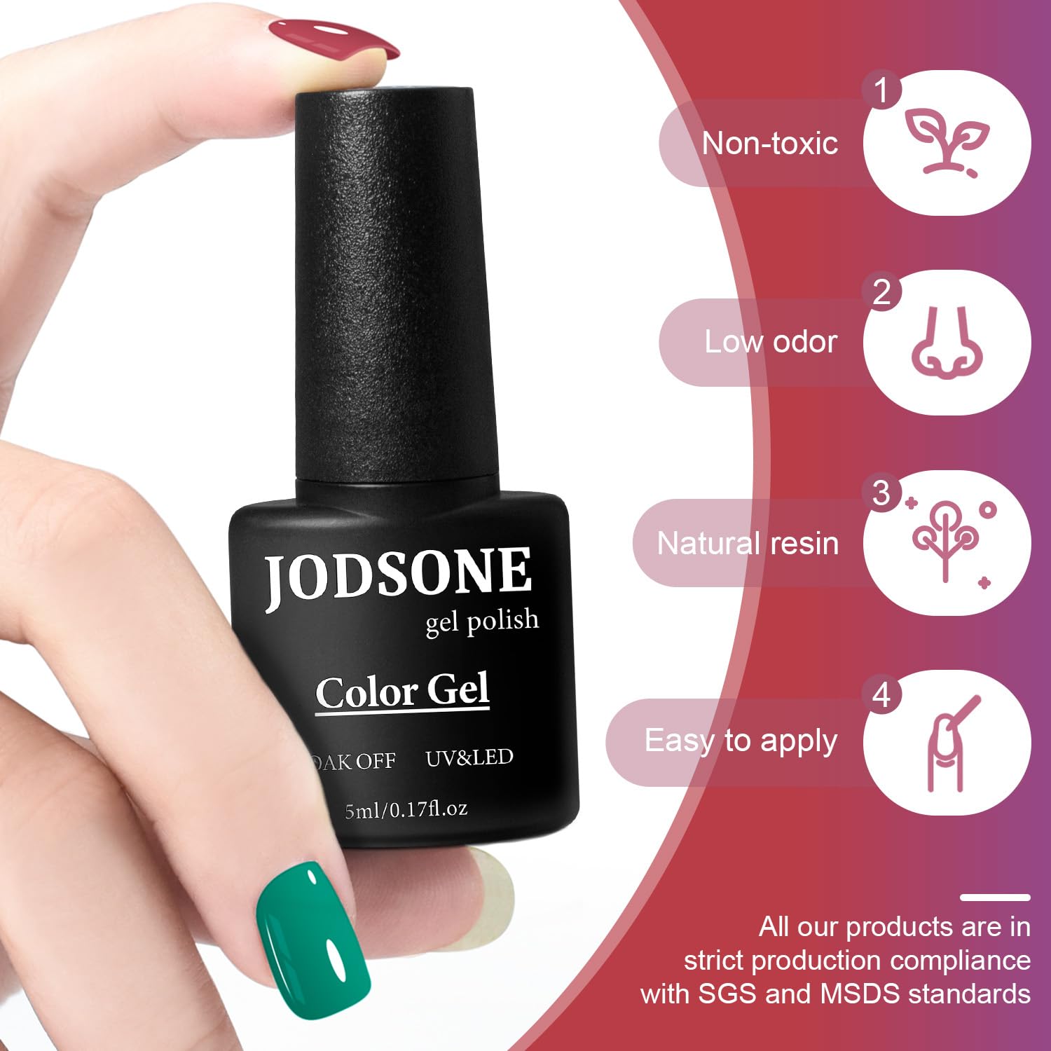JODSONE professional manicure tools kit included for at-home precision.