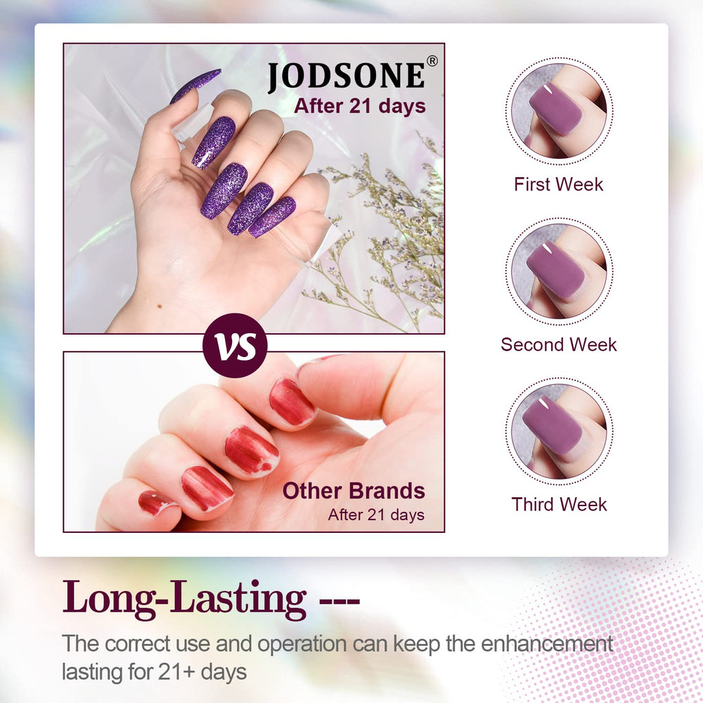 JODSONE shiny glitter finish on stylish nails