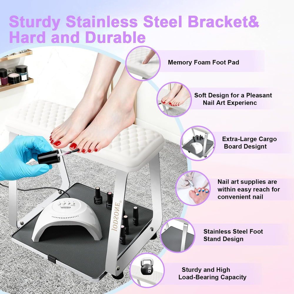 JODSONE stainless steel foot rest provides durable, wobble-free stability for repeated use.