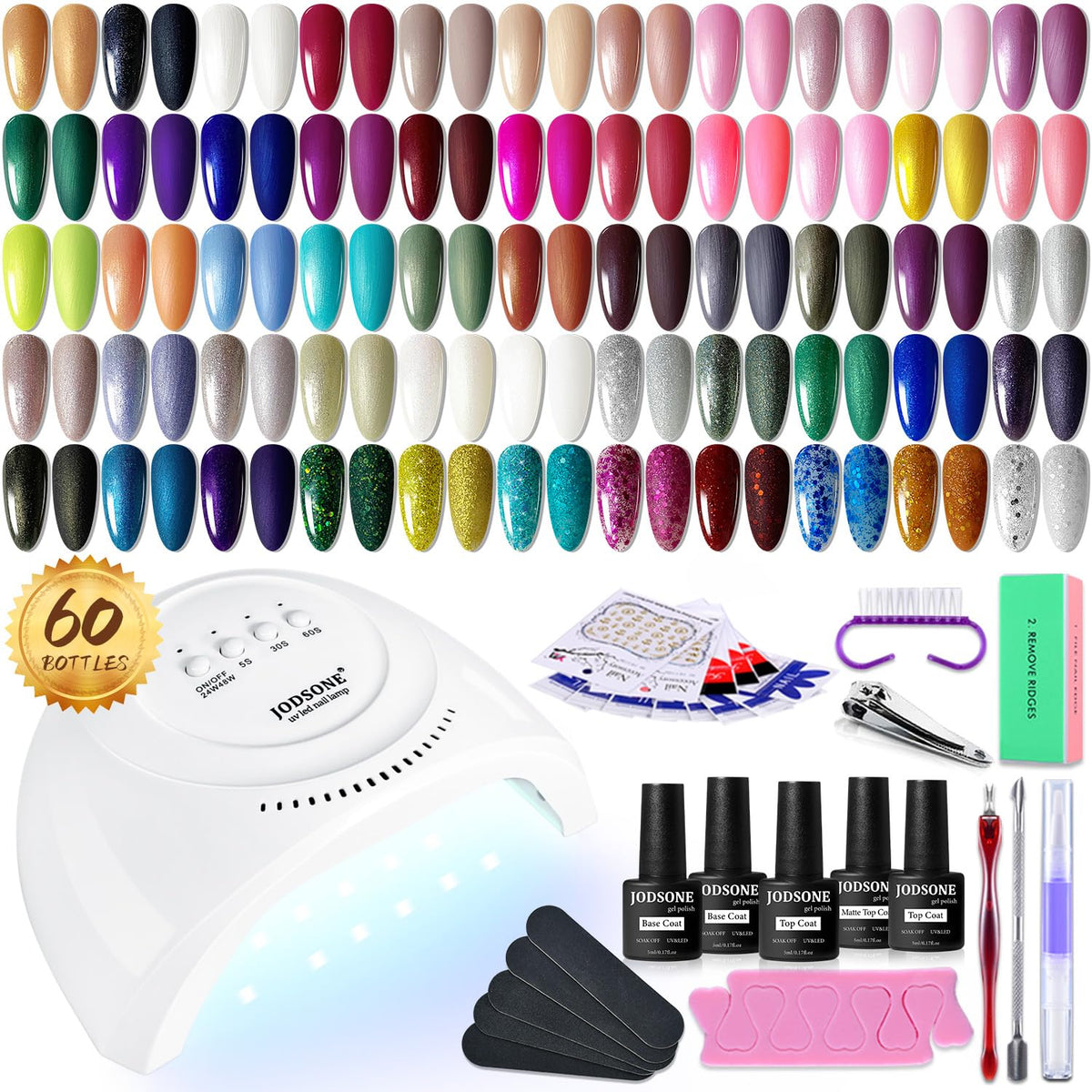 JODSONE start-kit-nail-lamp demonstrates quick curing for at-home manicures