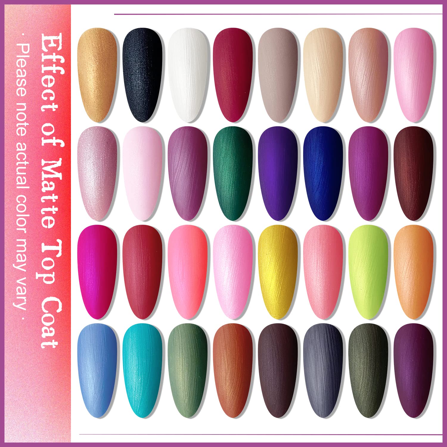 JODSONE Gel Nail Polish Starter Set color variety enabling easy style experiments