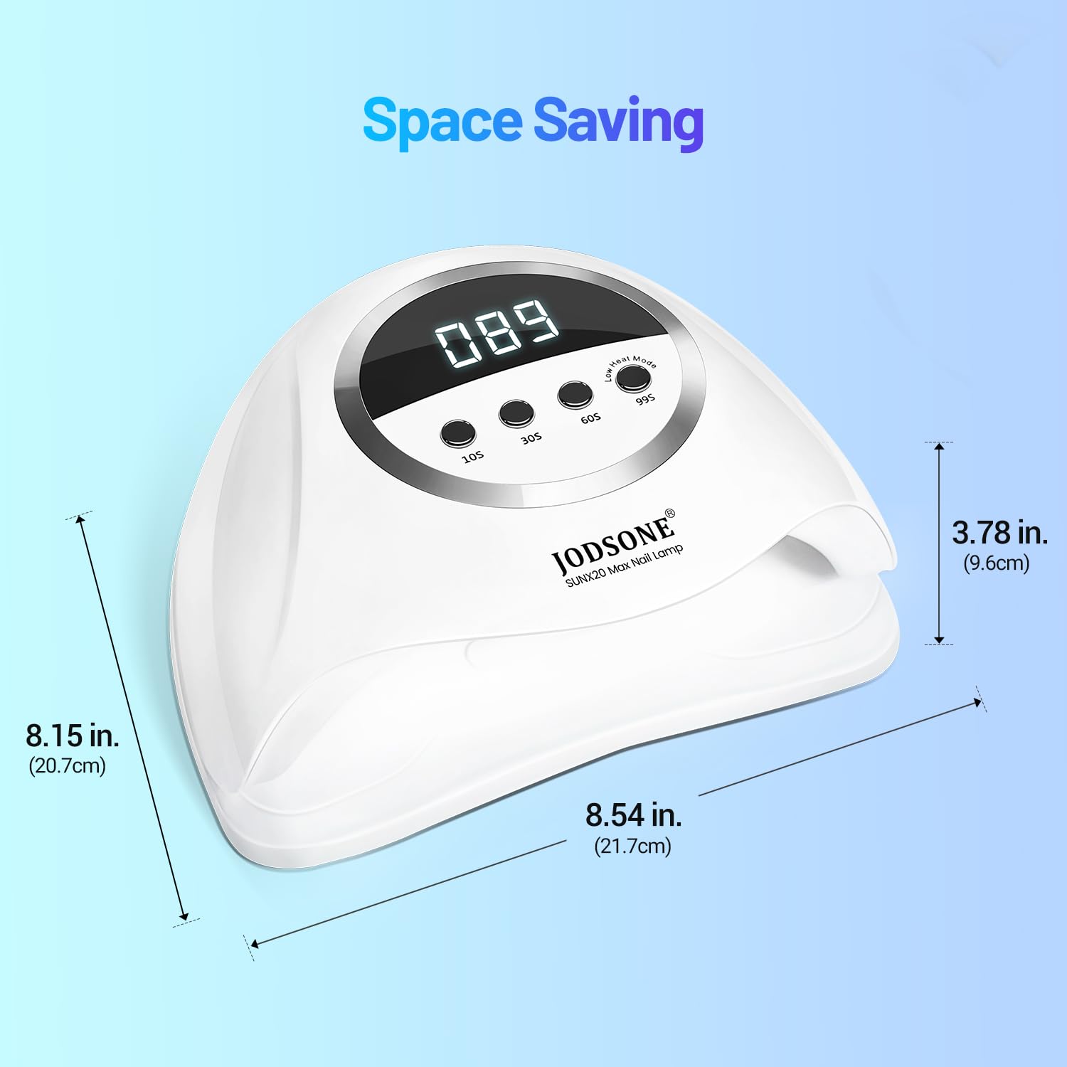 JODSONE U V LED Nail Lamp 320W | Gel Dryer with 72 Beads, 4 Timers, Auto Sensor