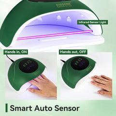 JODSONE U V Nail Lamp top view shows even LED curing.