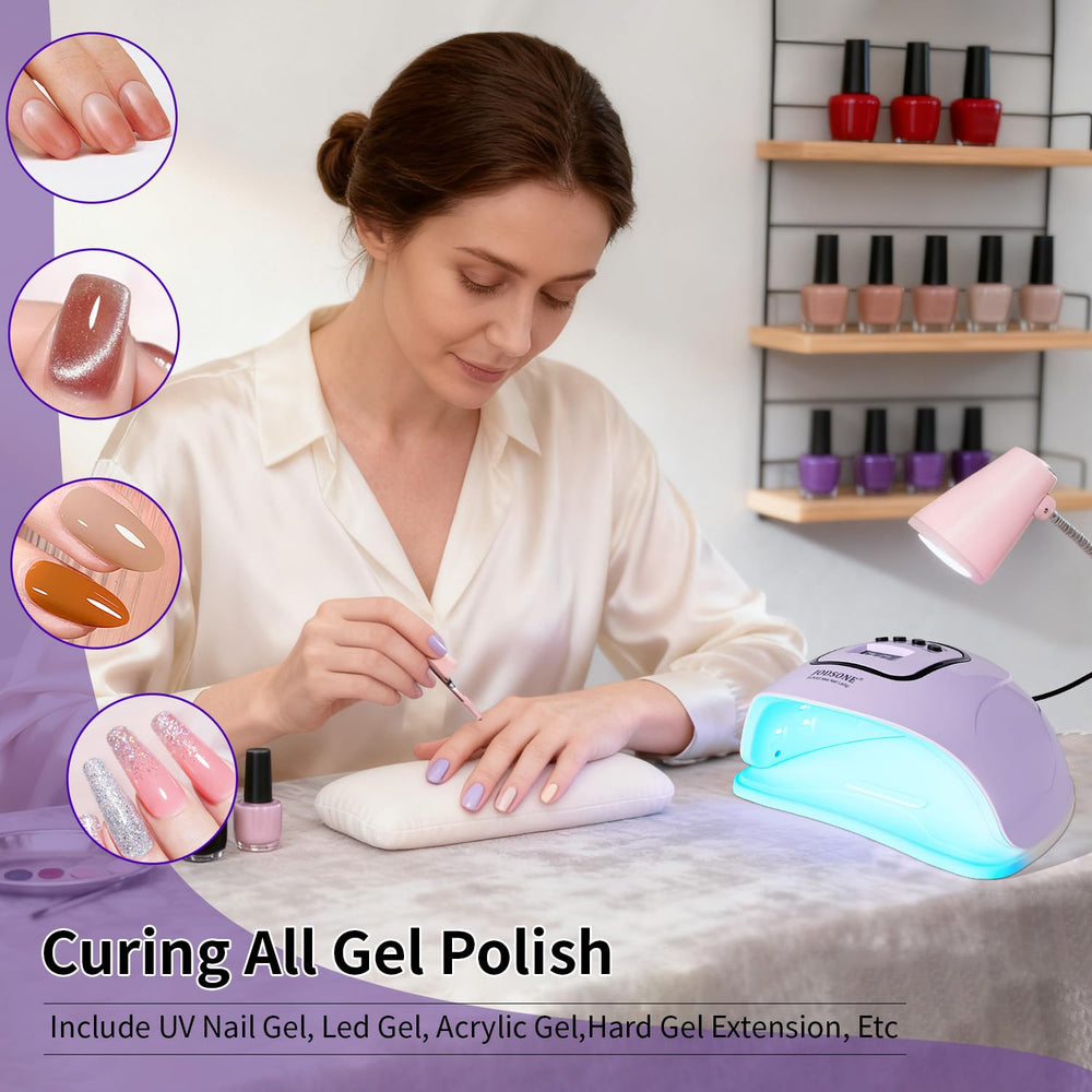 JODSONE in-action curing gel polish with multiple beads for efficiency.