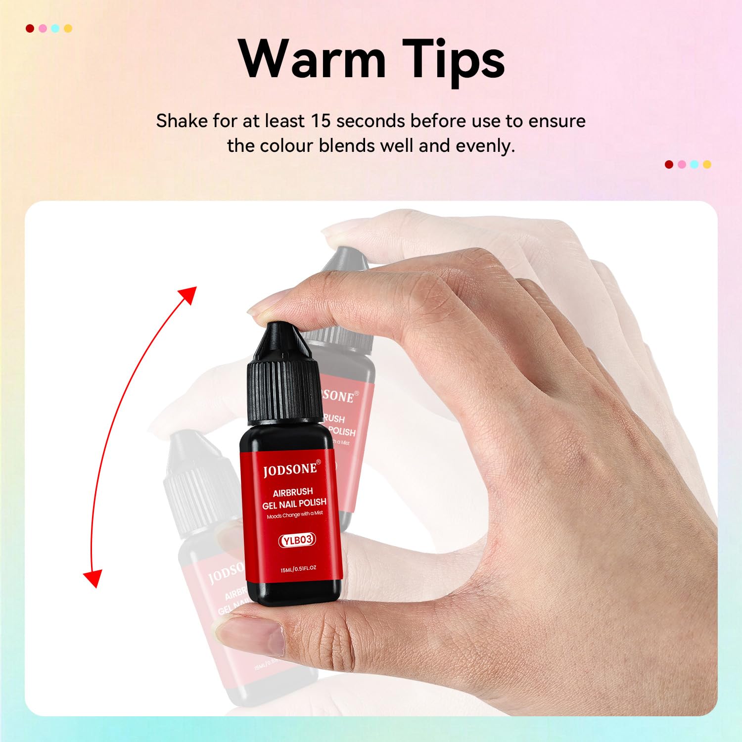 JODSONE well-ventilated-use tip highlights safe airbrushing for nails.