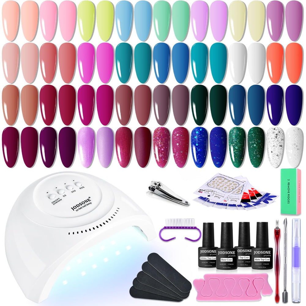 JODSONE 36-color gel nail polish collection for vibrant at-home manicures.