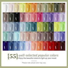 JODSONE 55 color gel polish bottles display vibrant palette for any season