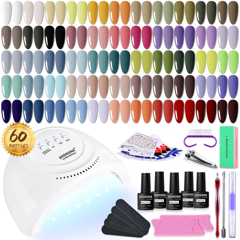 JODSONE gel nail kit open box showcasing color variety for at home manicure versatility