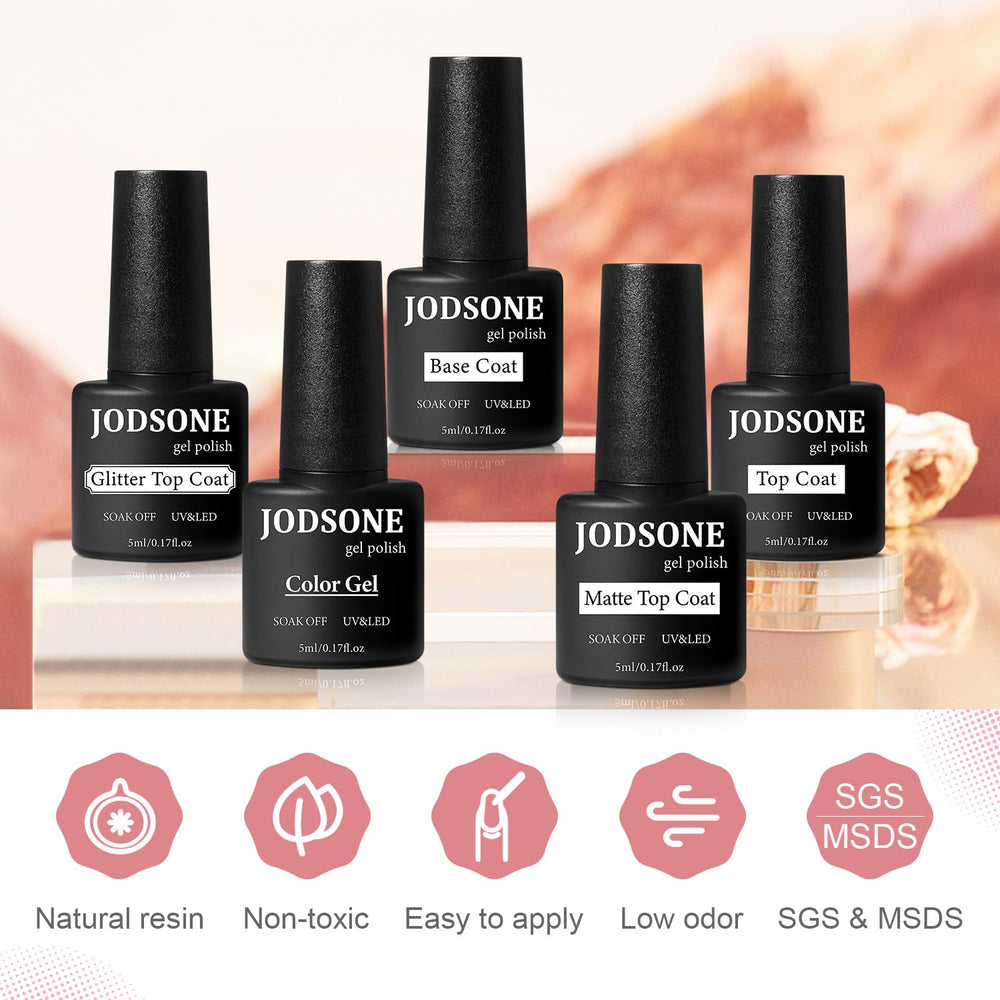 JODSONE nail tools set included for complete DIY manicure at home.