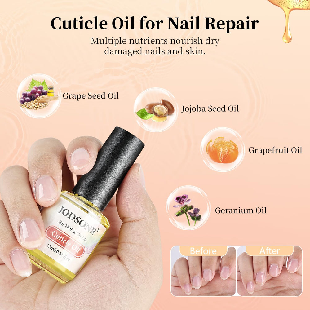 JODSONE steel pushers enable precise gel polish residue removal.
