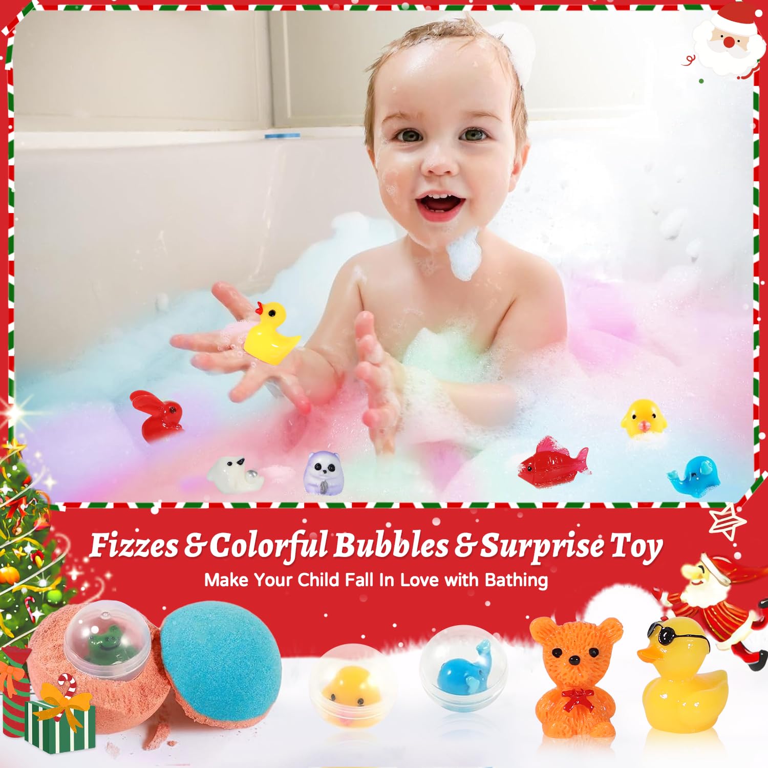 JOFEI bath bombs contain animal toys inside for curious discovery