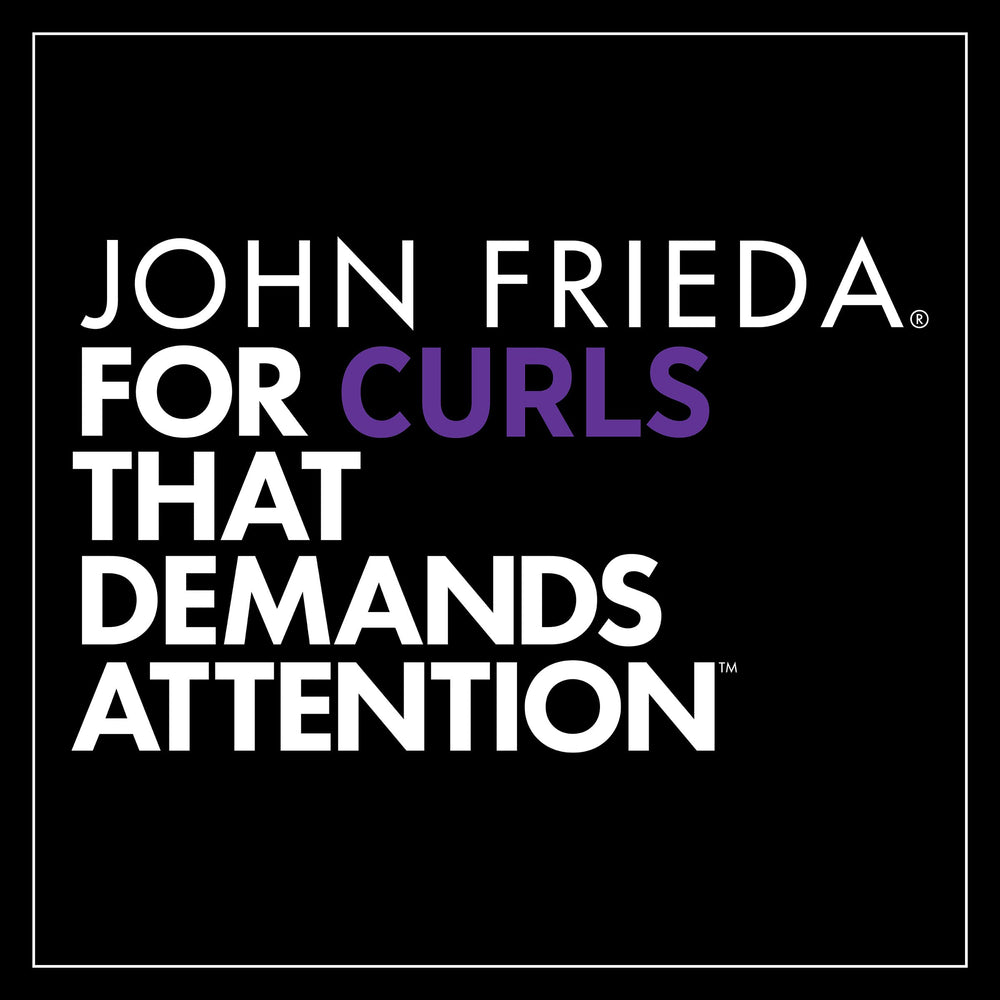 John Frieda Dream Curls Shampoo in shower with moist curls.