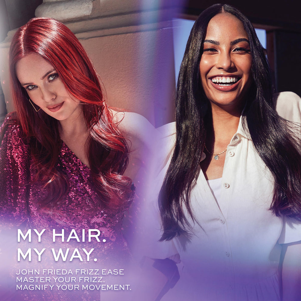 John Frieda Frizz Ease Beyond Smooth conditioner bottle for frizz control and manageability.