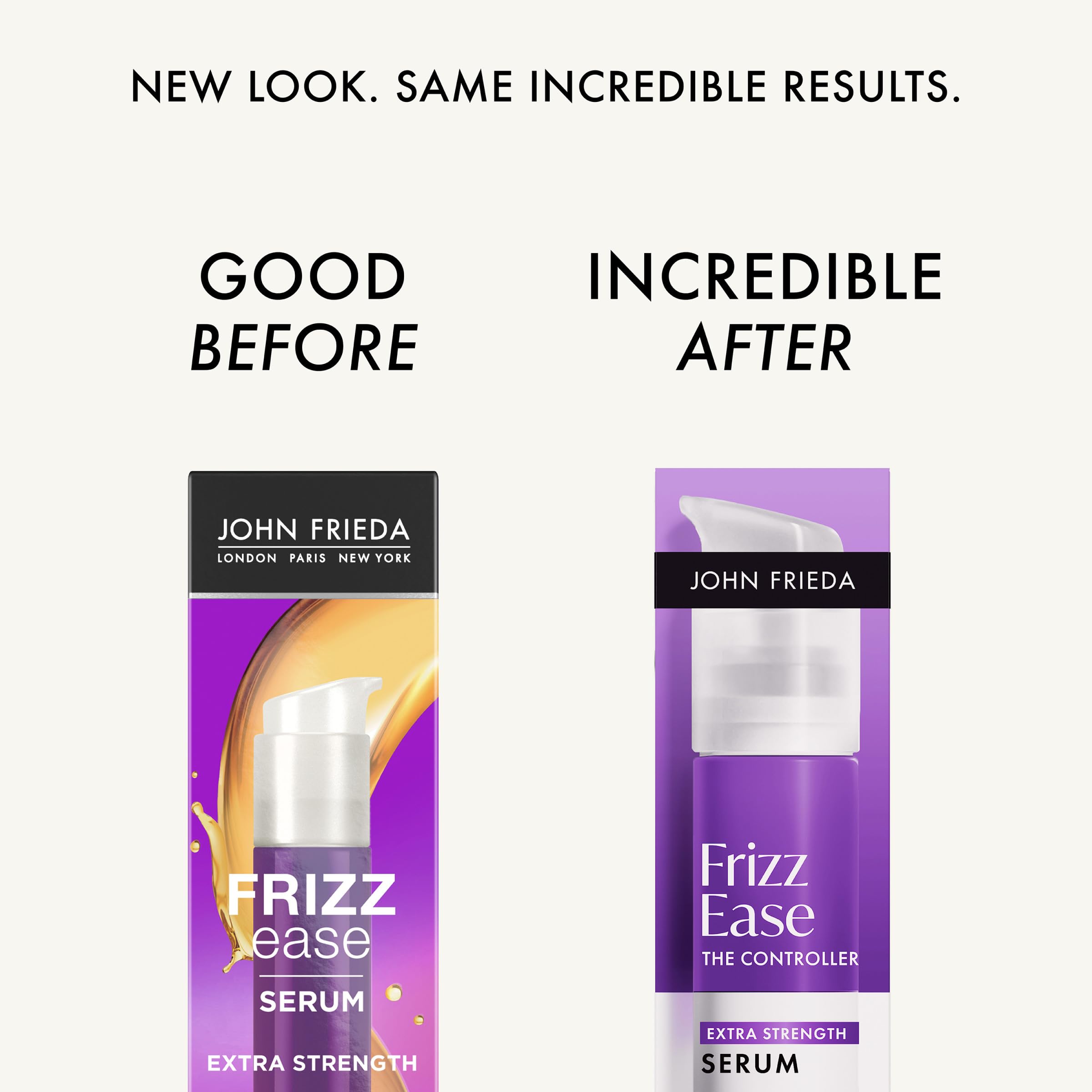 John Frieda Frizz Ease extra-strength serum squeezed for dime-sized application.