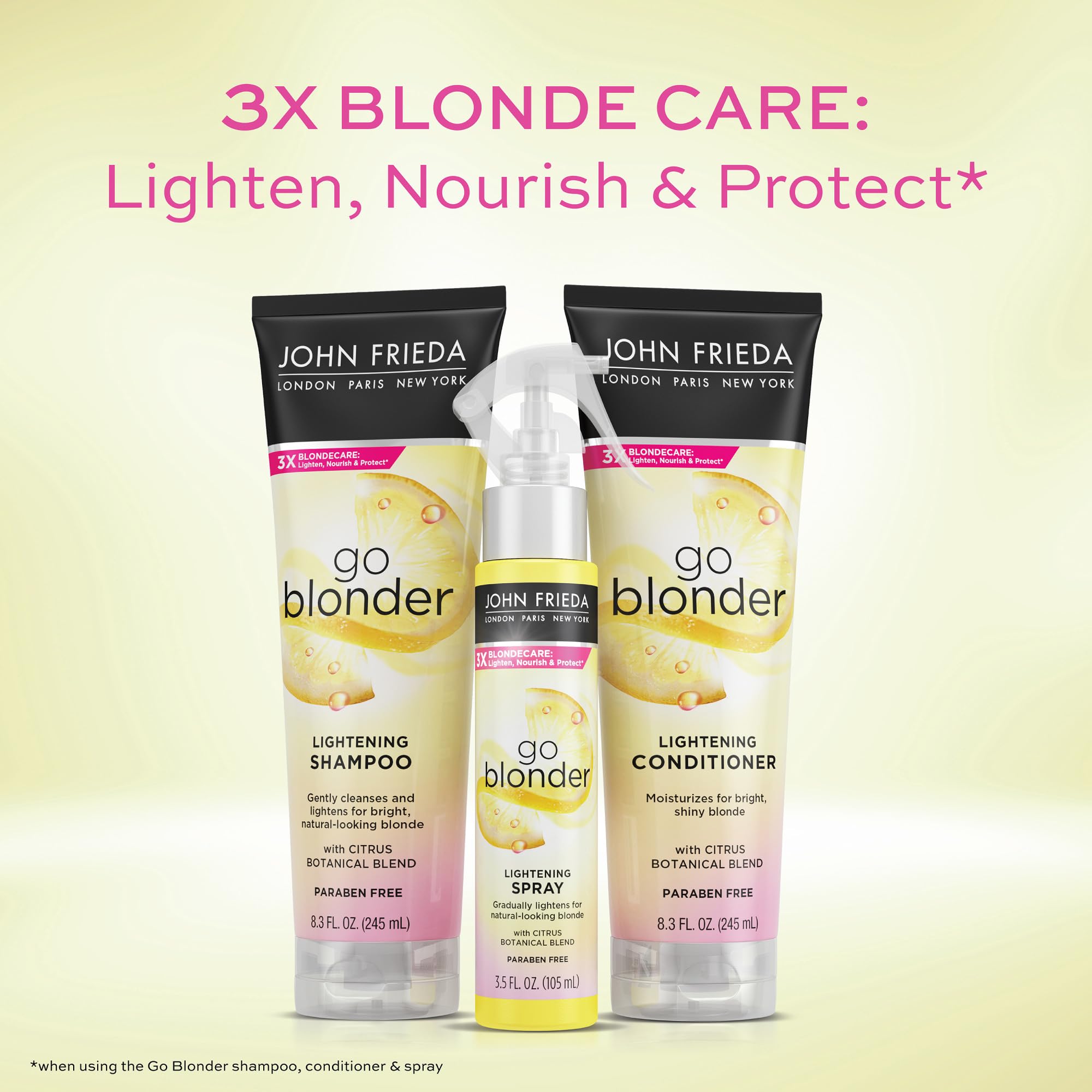 Close-up of Go Blonder shampoo lather and gentle cleansing