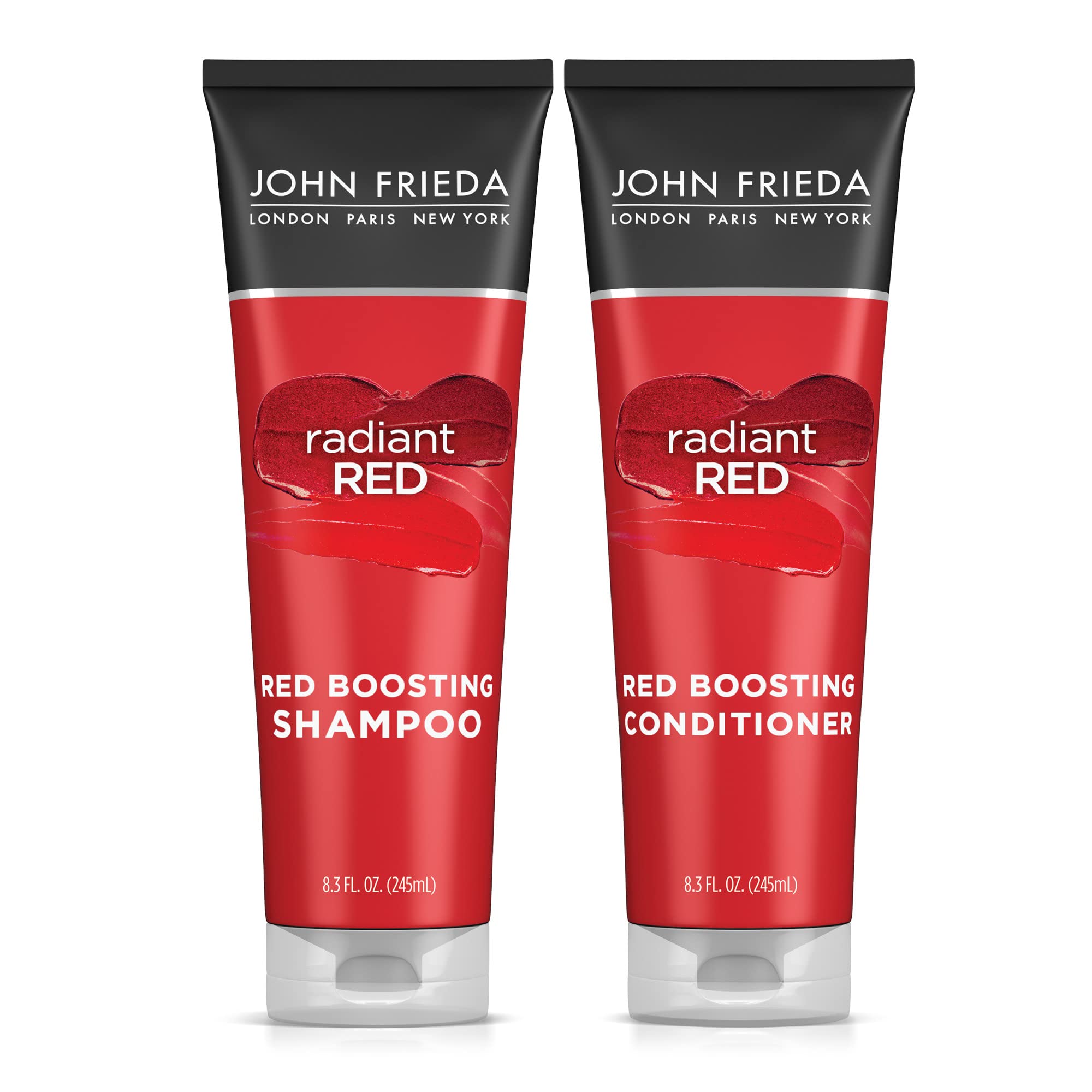 John Frieda Radiant Red Shampoo lather boosts red tones softly.