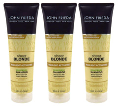 John Frieda Sheer Blonde Shampoo bottle front view for lighter blonde tones.