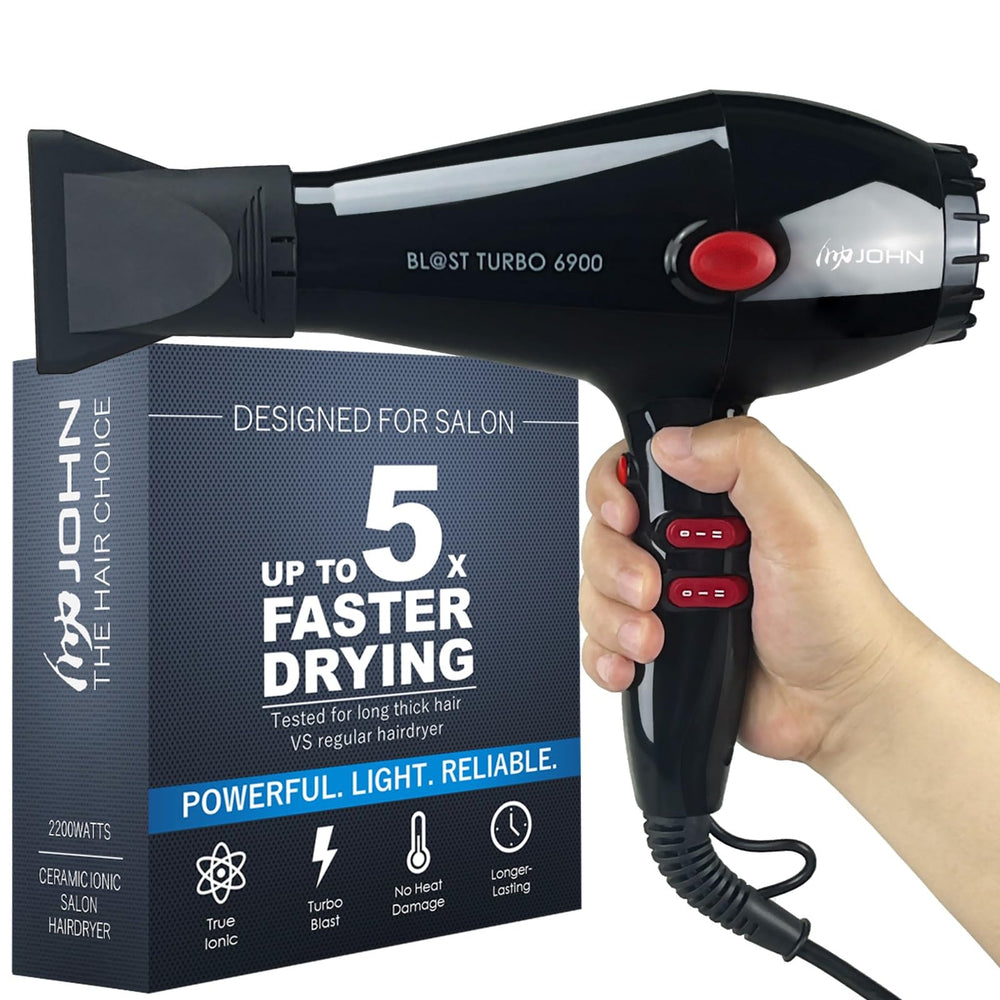 John Super Fast Drying Hair Dryer front view — powerful airflow for quick styling