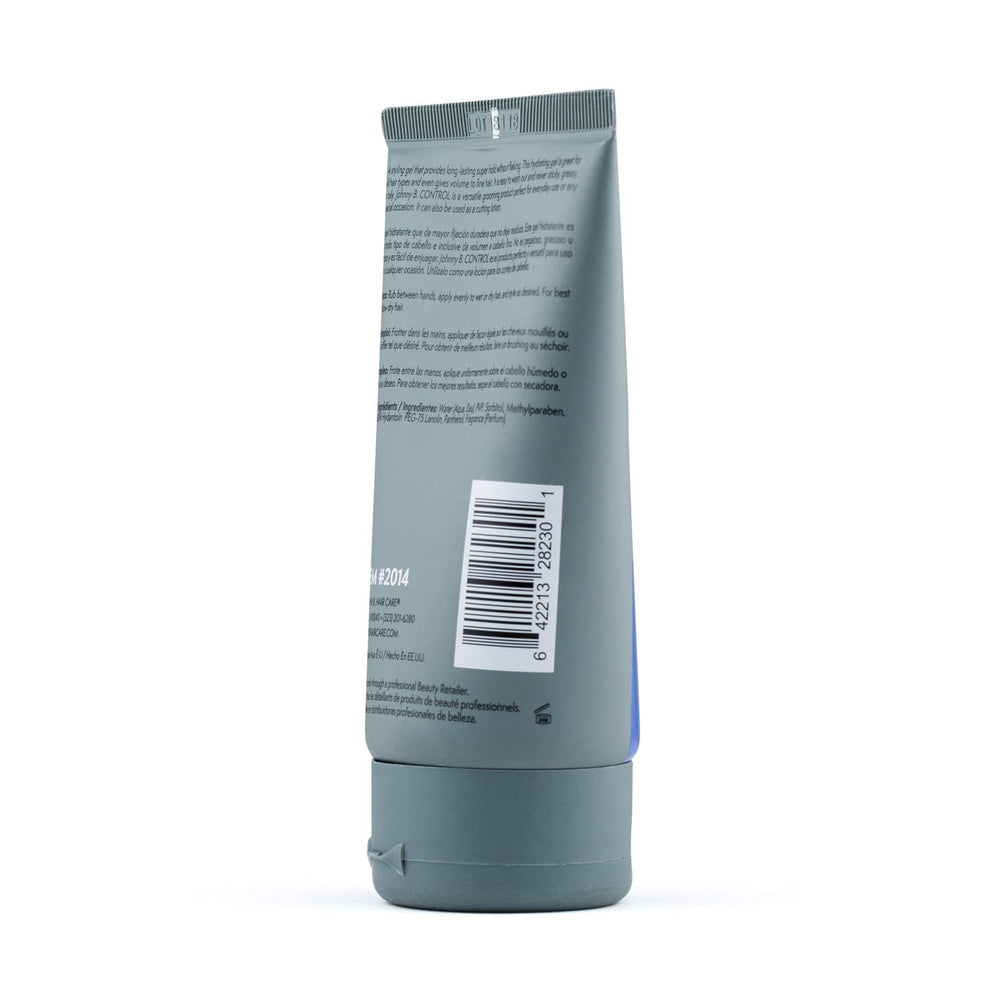 Johnny B. Control application shot demonstrates easy styling for all hair types.