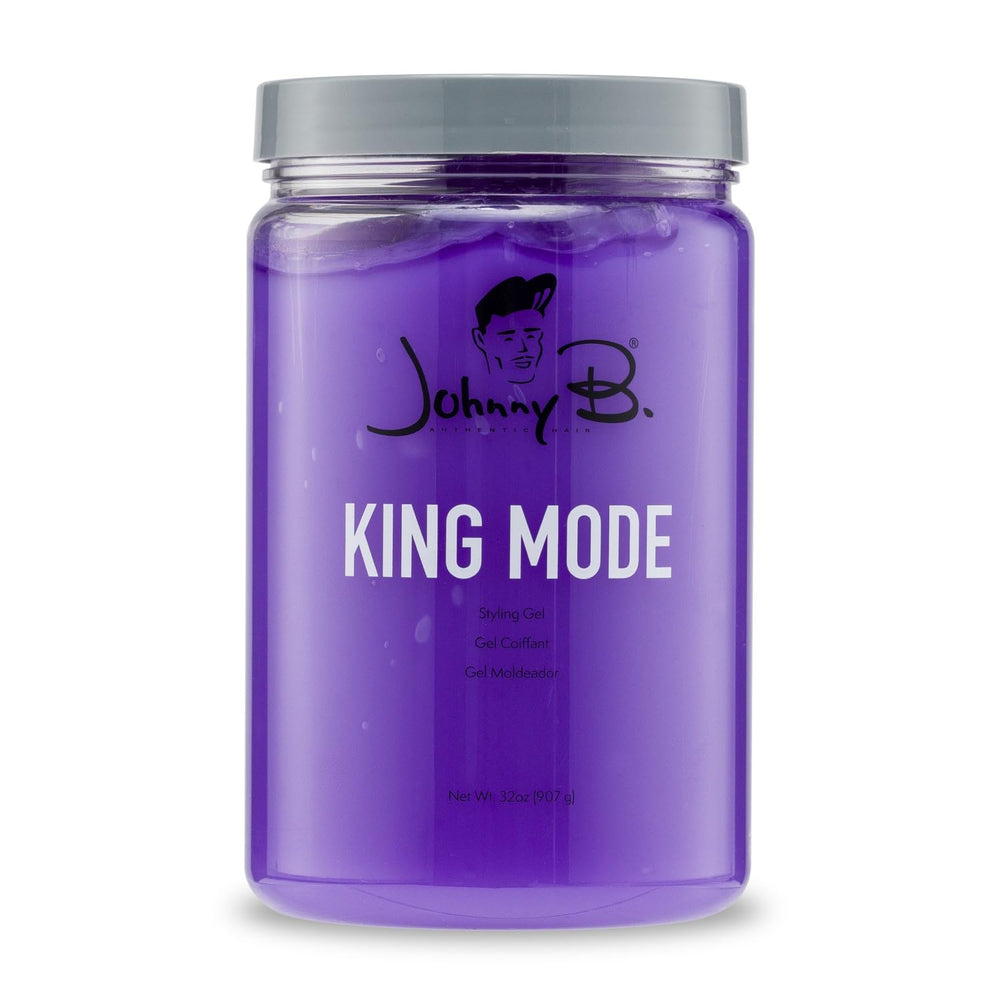 Johnny B. King Mode bottle front showcases strong hold and styling potential.