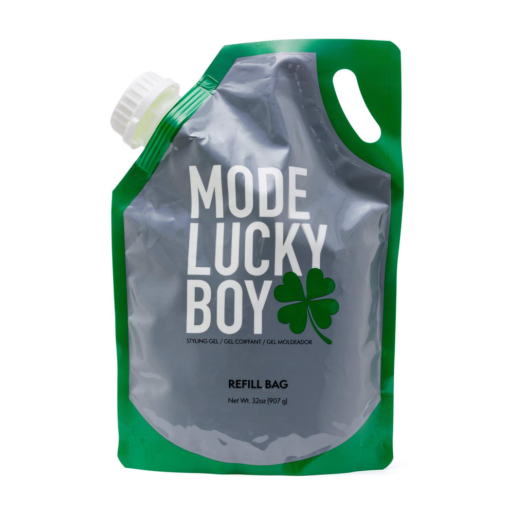 Johnny B. Mode Lucky Boy gel jar shows thick hold for medium to thick hair.