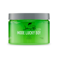 JOHNNY B. Mode Lucky Boy gel-tube on counter demonstrates thick-hair hold.