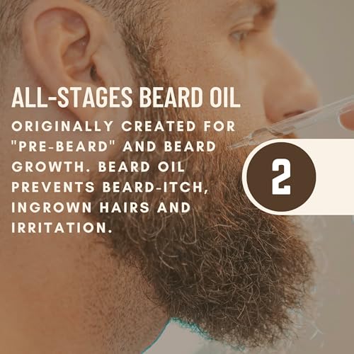 Johnny Slicks Beard Oil Rugged Scent image evokes juniper, cedarwood and Cuban tobacco aroma.