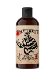 Johnny Slicks Body Wash activated charcoal pour shows deep-clean and oil-binding action.