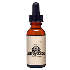Johnny Slicks Organic Beard Oil bottle ready for daily grooming