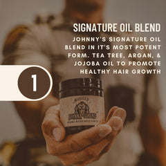 Johnny Slicks water-based pomade supports hydration and skin care.