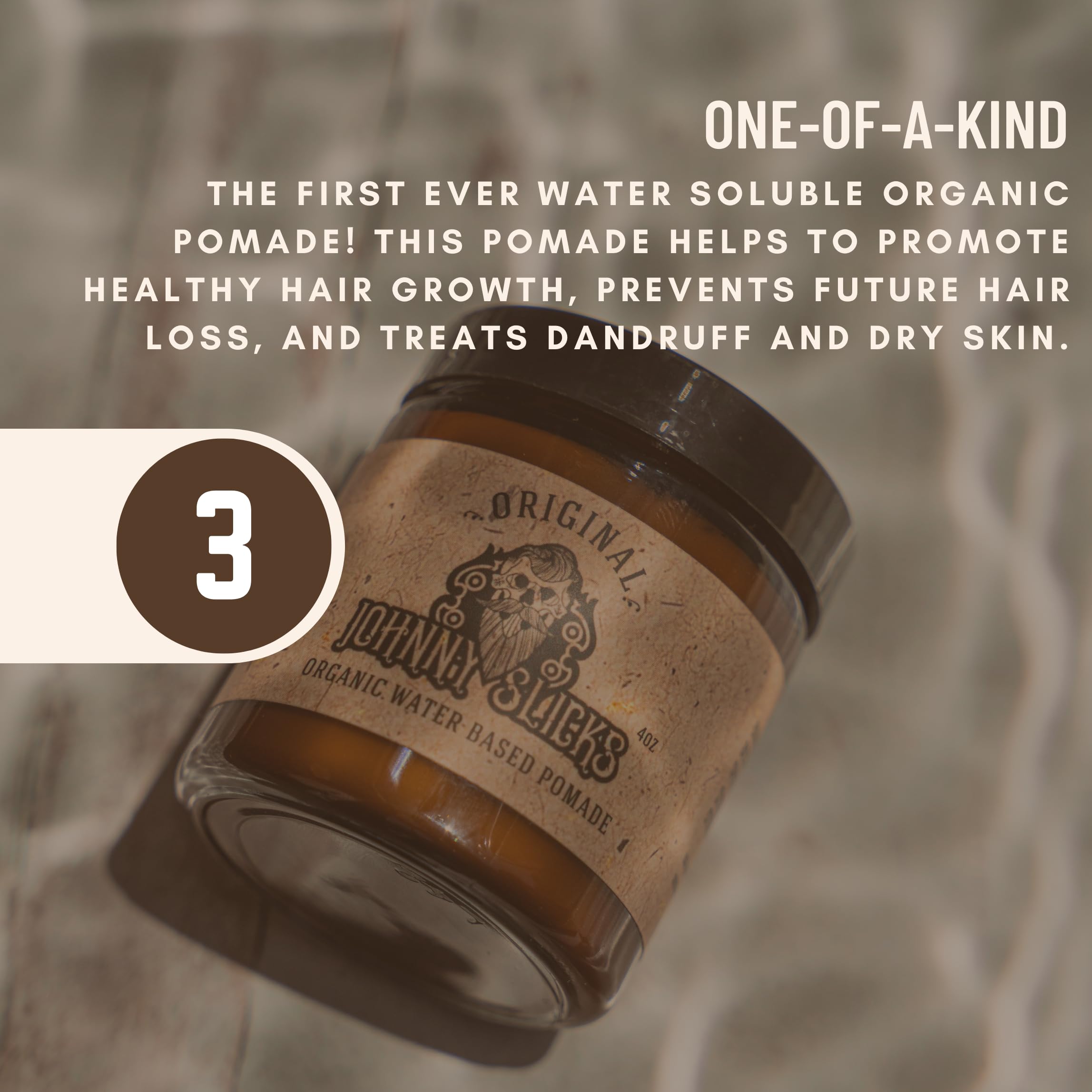Johnny Slicks water-based pomade application demonstrates rub-between-palms technique for even distribution