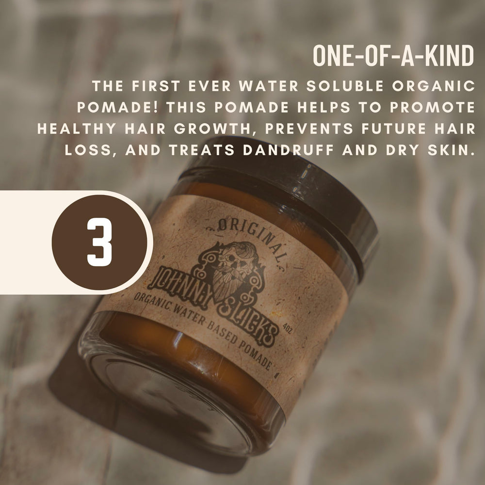 Johnny Slicks rugged scent with juniper cedarwood and tobacco aroma.