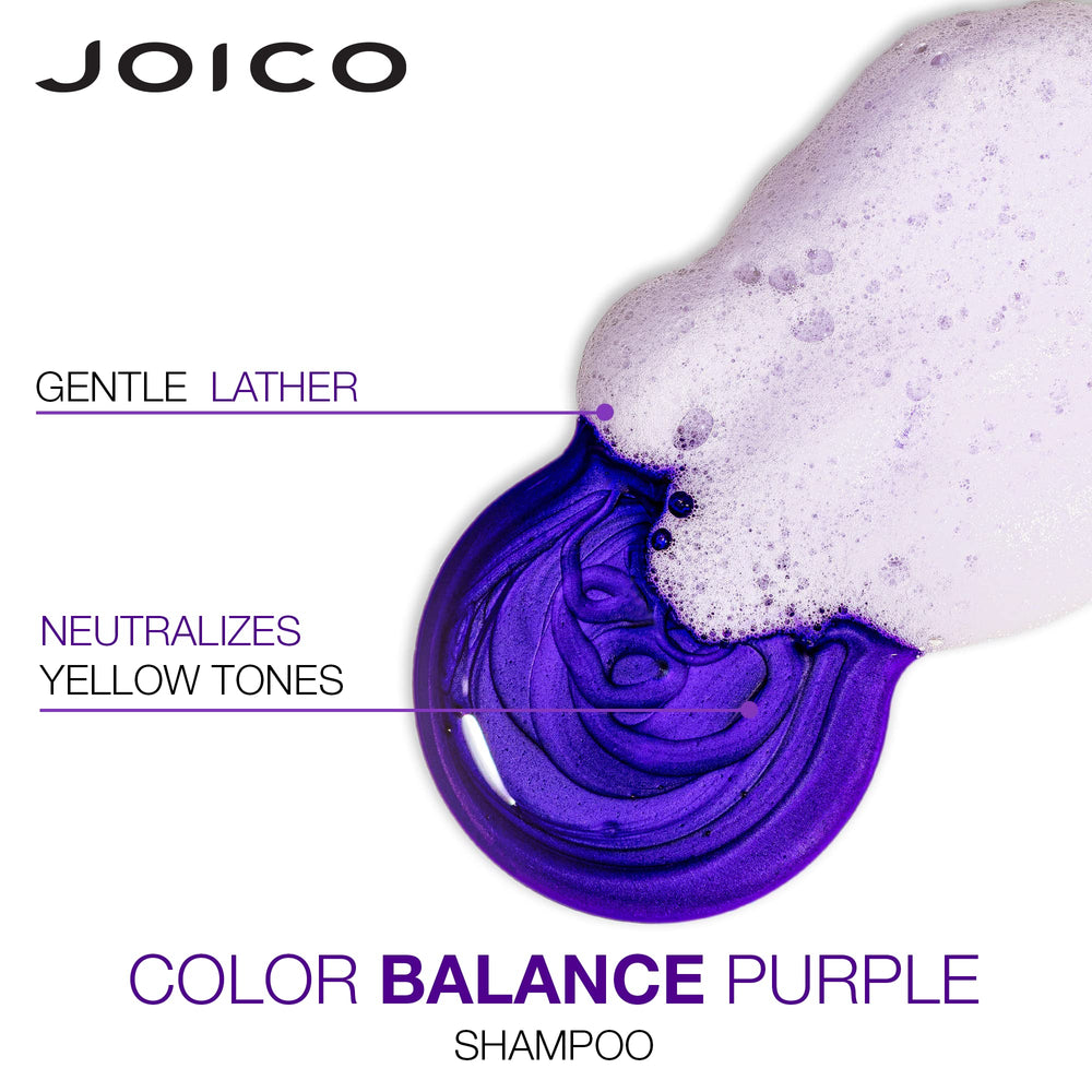 Joico Color Balance Purple Bio-Advanced Peptide Complex supports hair repair from within.