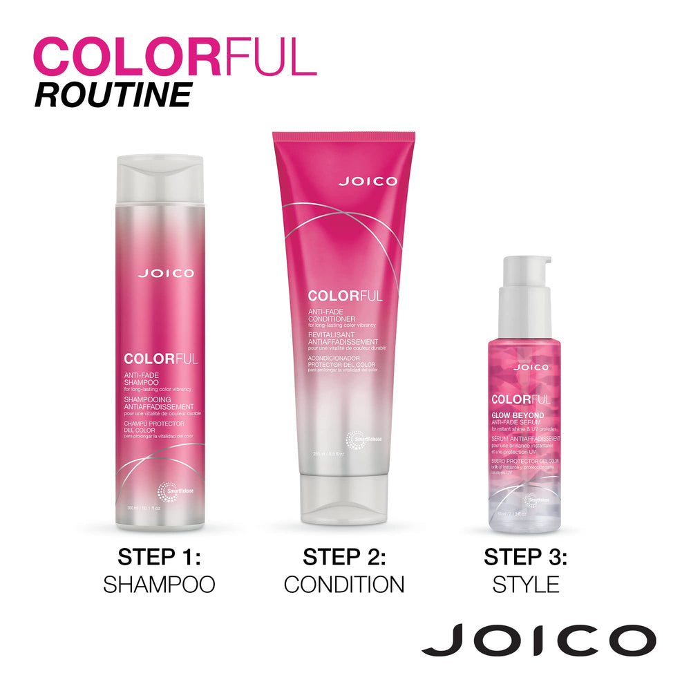 Joico Colorful Anti-Fade Hair after style shows lasting brightness.
