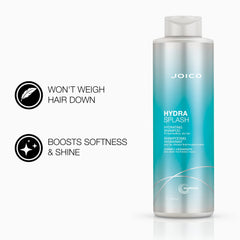 Joico HydraSplash set packaging highlights two 33.8-ounce bottles.