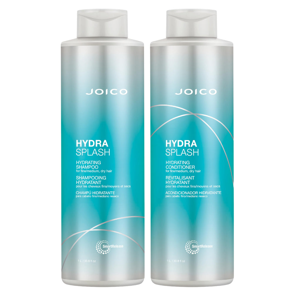 Joico HydraSplash shampoo bottle with rich lather for fine hair.