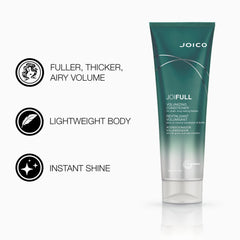 Joico JoiFULL conditioner detangle application shows smooth glide and added body