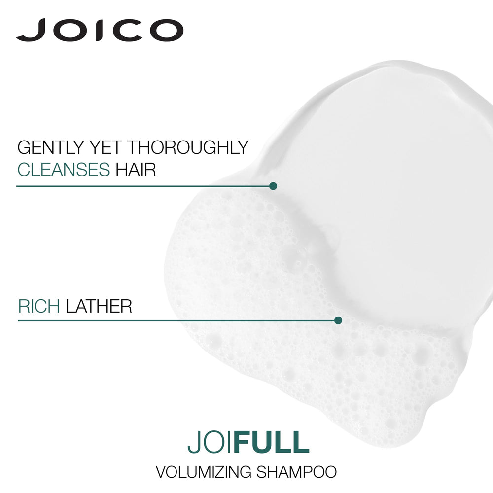 Joico JoiFULL hair before after gloss image shows shine and vitality