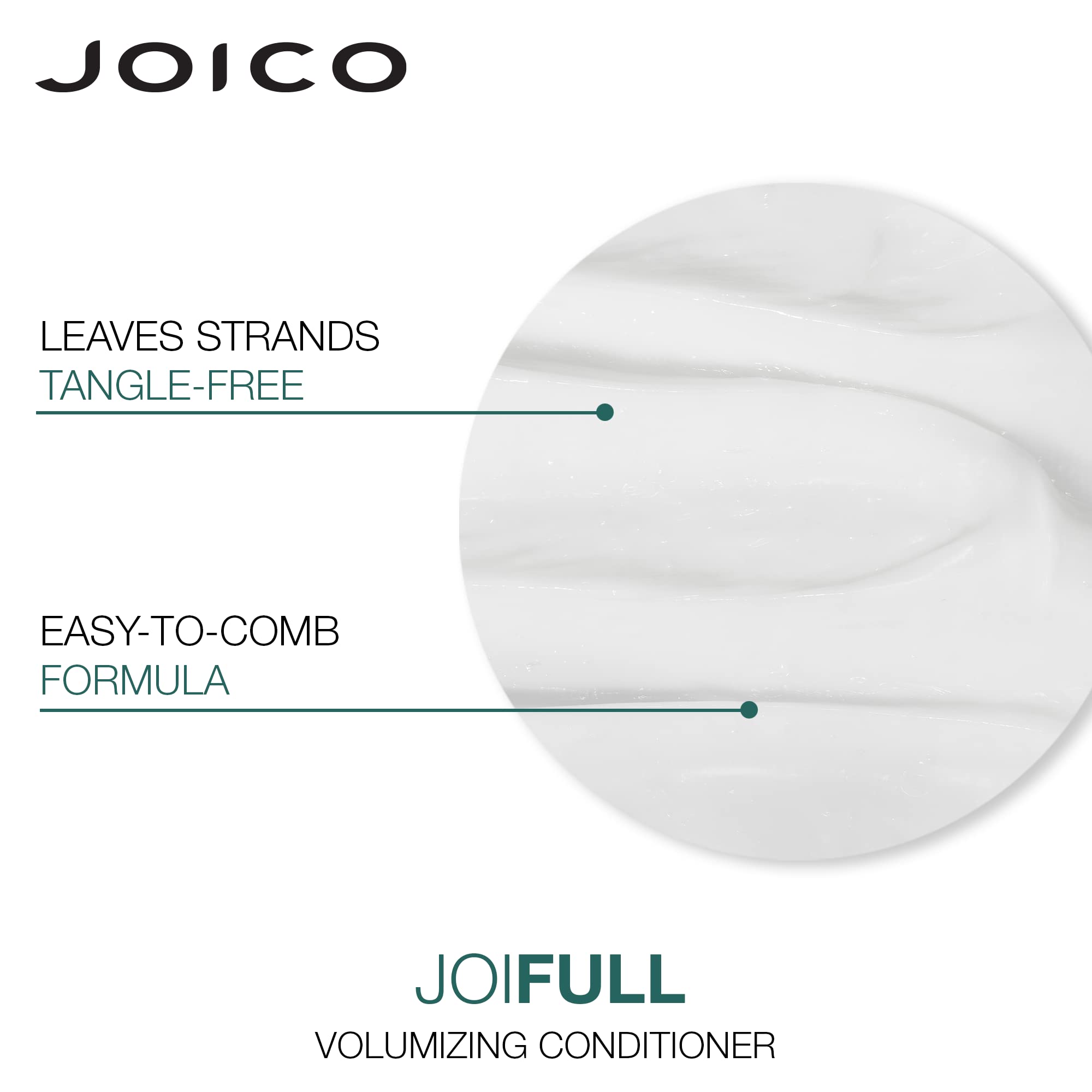 Joico JoiFULL humidity protection image conveys frizz resistance on humid days