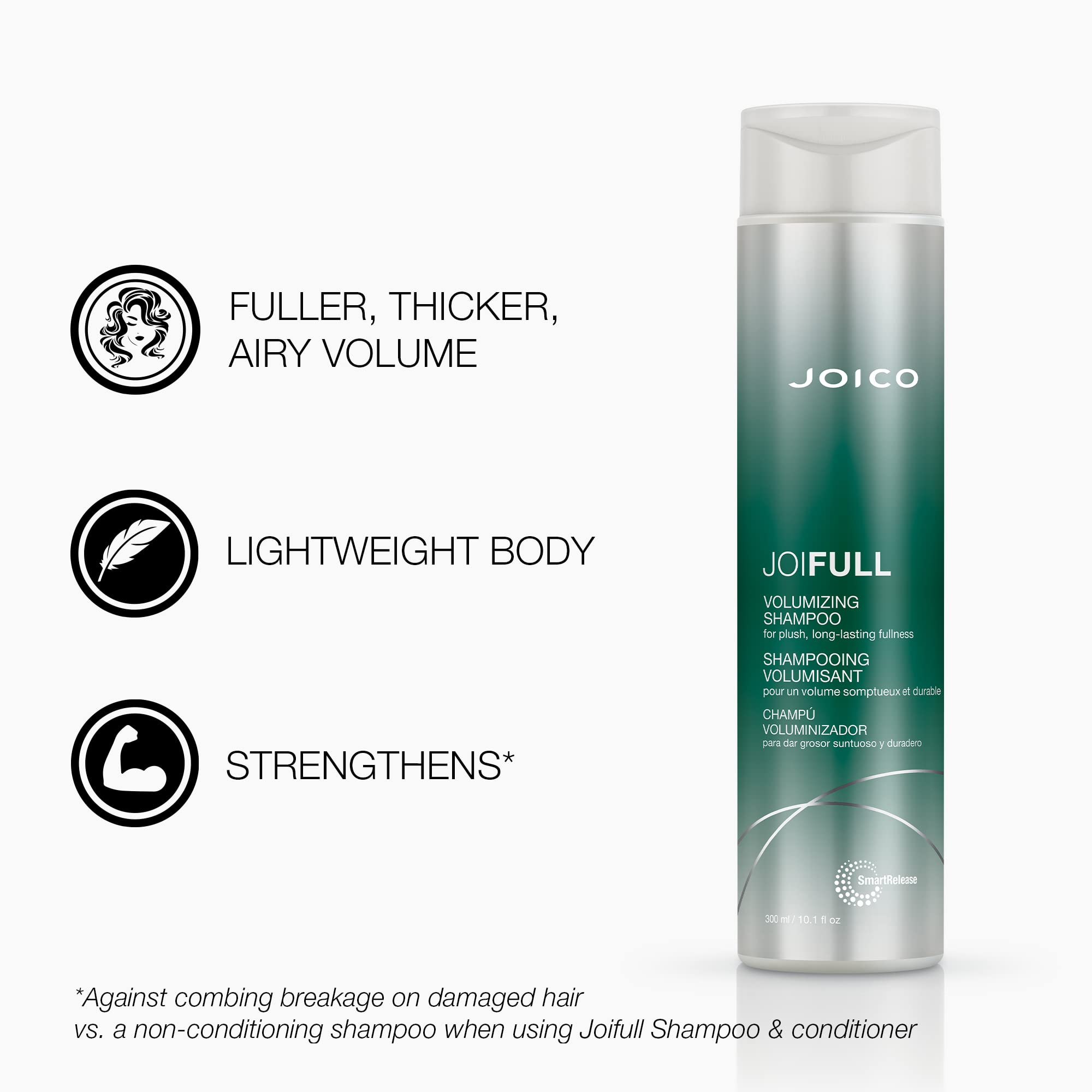 Joico JoiFULL shampoo lather closeup highlights airy fullness from rich foam