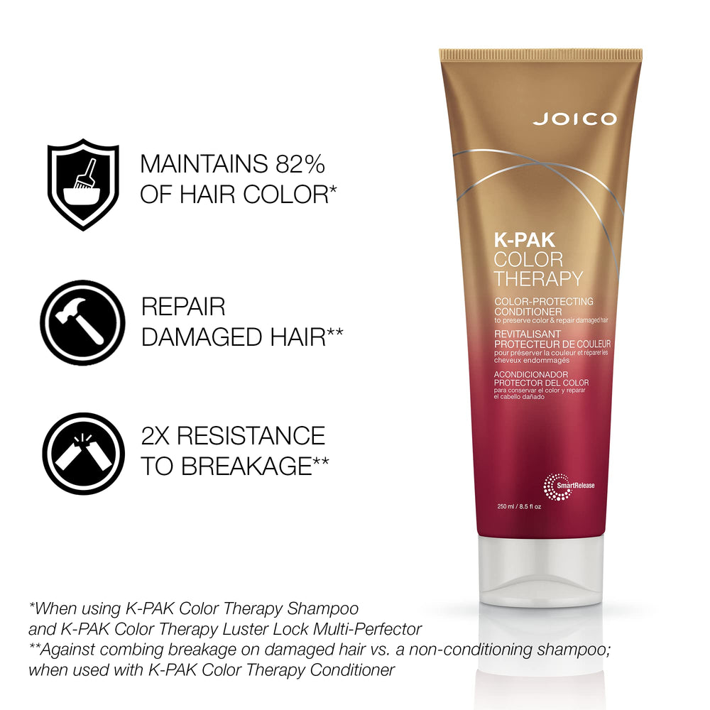 Joico K-Pak Color Therapy conditioner smooth application highlights ease of wet-to-dry combing