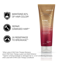 Joico K-Pak Color Therapy conditioner smooth application highlights ease of wet-to-dry combing