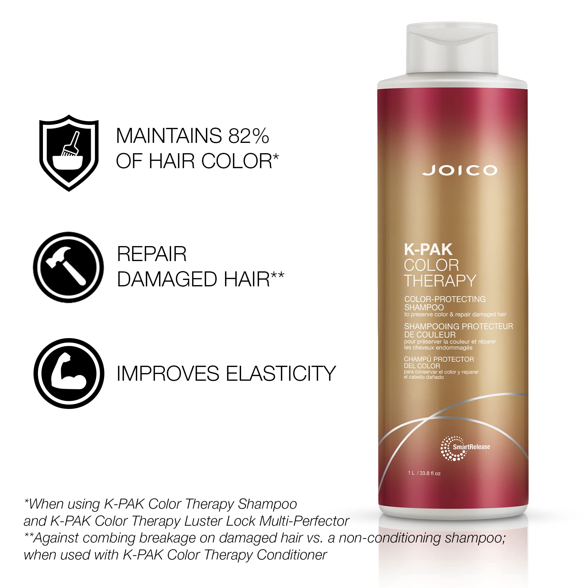 Front view of Joico K-Pak Color Therapy Duo Pack for color-safe cleansing and conditioning